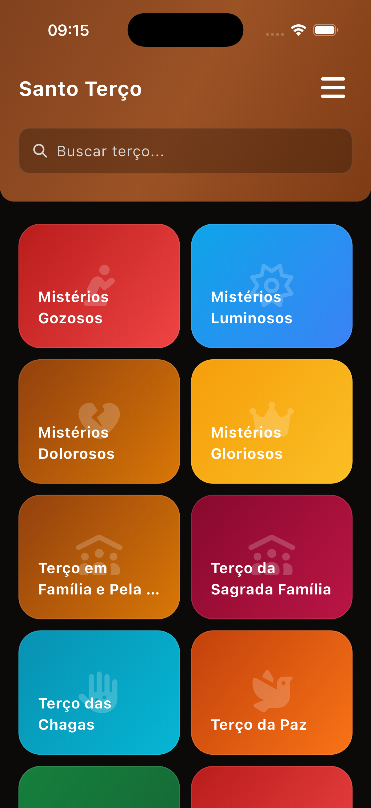 Tela do Terço Guiado